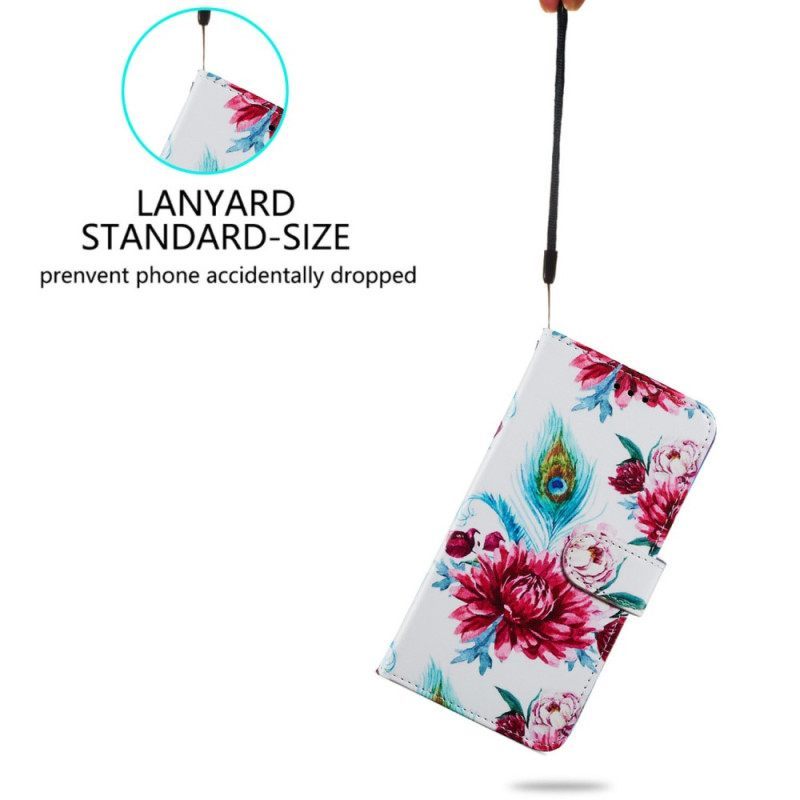 Κάλυμμα Samsung Galaxy A54 5G με κορδονι Strappy Floral