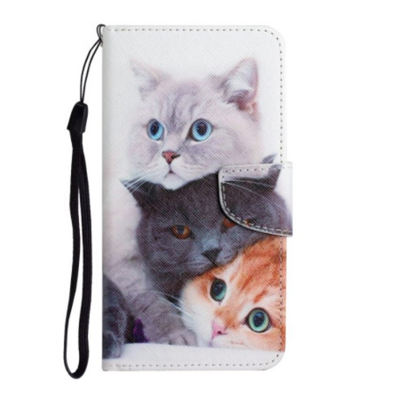 Κάλυμμα Samsung Galaxy A54 5G Tales Of Cats With Lanyard