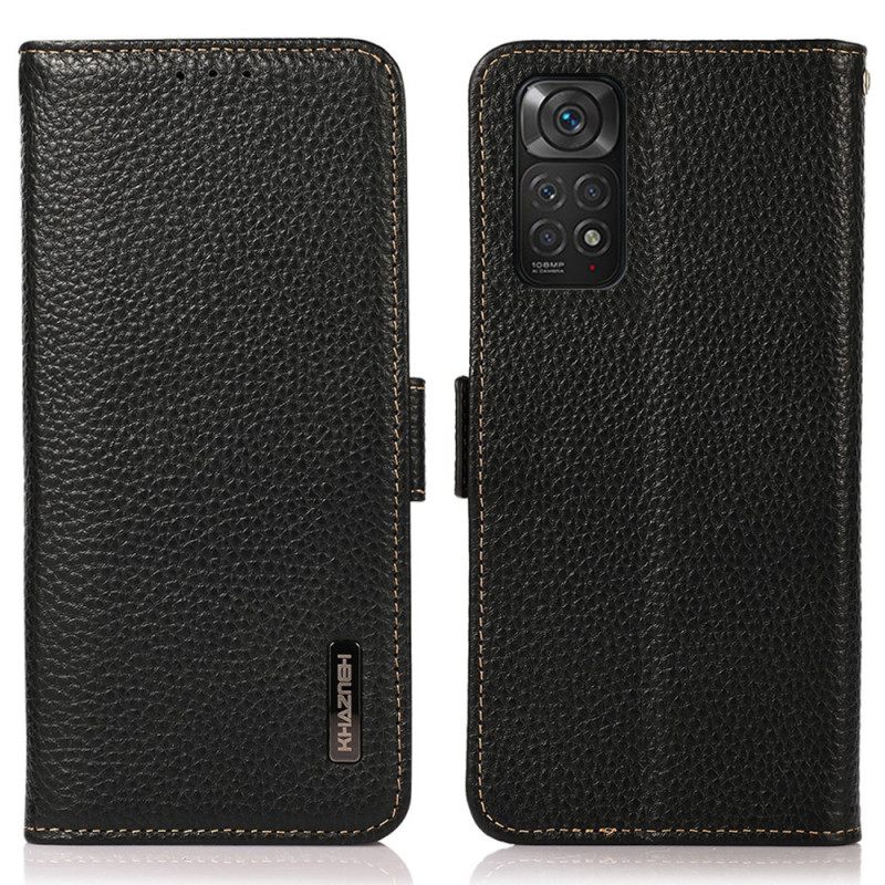 Κάλυμμα Xiaomi Redmi Note 11 / 11S Litchi Leather Khazneh Rfid