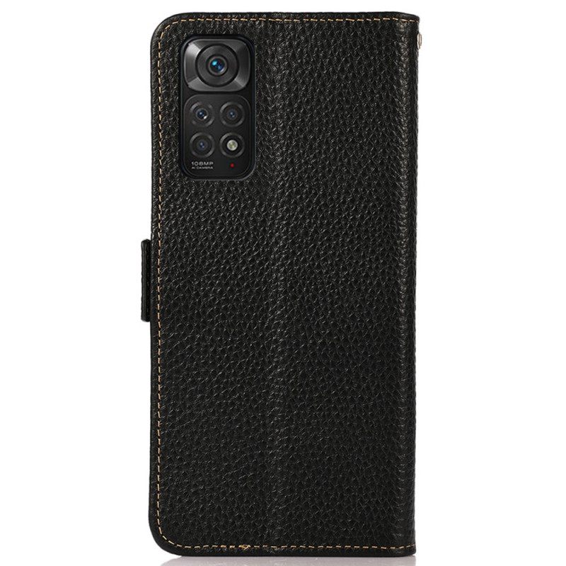 Κάλυμμα Xiaomi Redmi Note 11 / 11S Litchi Leather Khazneh Rfid