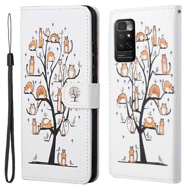 Κάλυμμα Xiaomi Redmi Note 11 / 11S με κορδονι Funky Cats Με Λουράκι