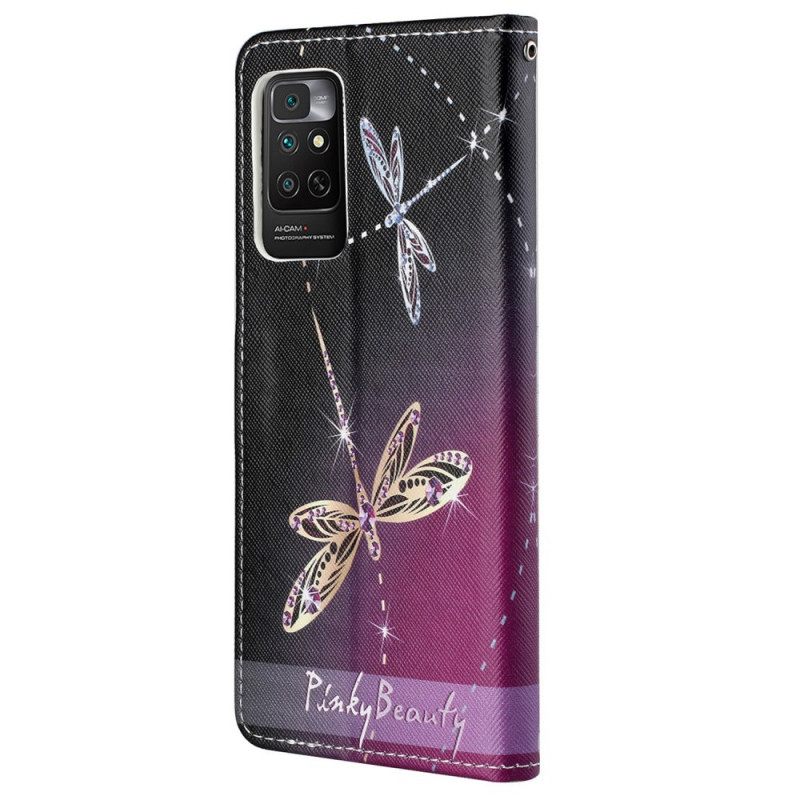 Κάλυμμα Xiaomi Redmi Note 11 / 11S με κορδονι Strappy Dragonflies