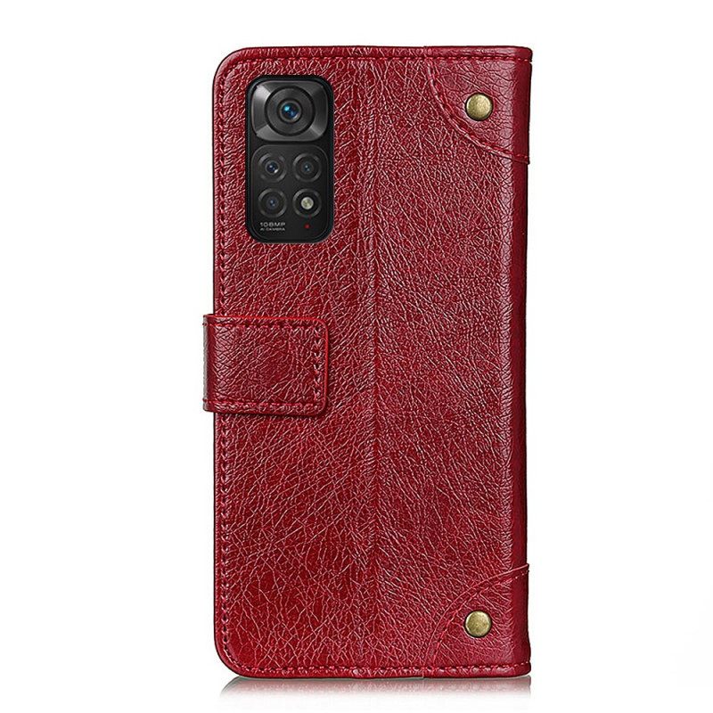 Κάλυμμα Xiaomi Redmi Note 11 / 11S Vintage Rivets Nappa Leather Style