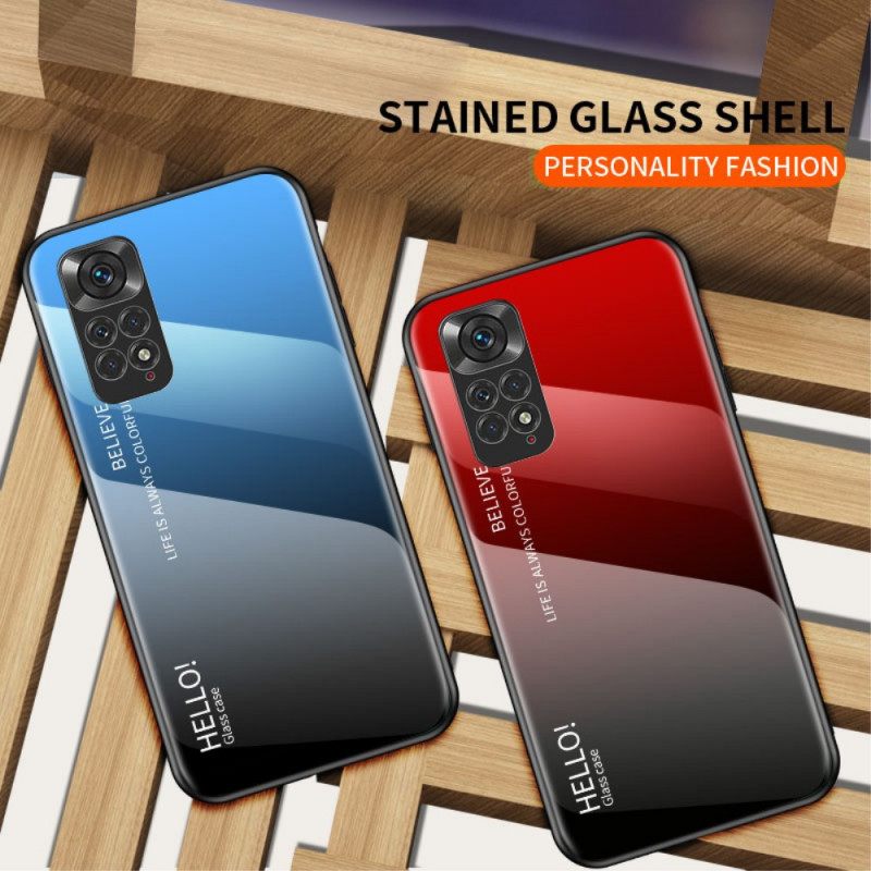 Θήκη Xiaomi Redmi Note 11 / 11S Tempered Glass Γεια Σας