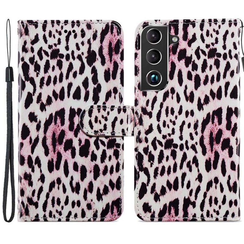 δερματινη θηκη Samsung Galaxy S22 Plus 5G Leopard Print