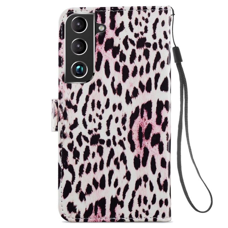 δερματινη θηκη Samsung Galaxy S22 Plus 5G Leopard Print