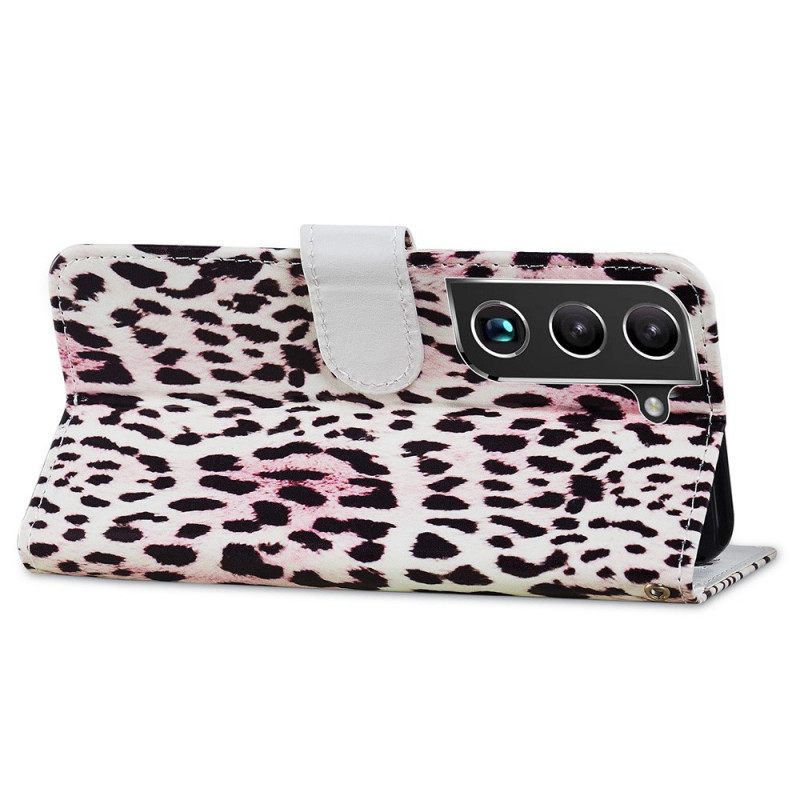 δερματινη θηκη Samsung Galaxy S22 Plus 5G Leopard Print