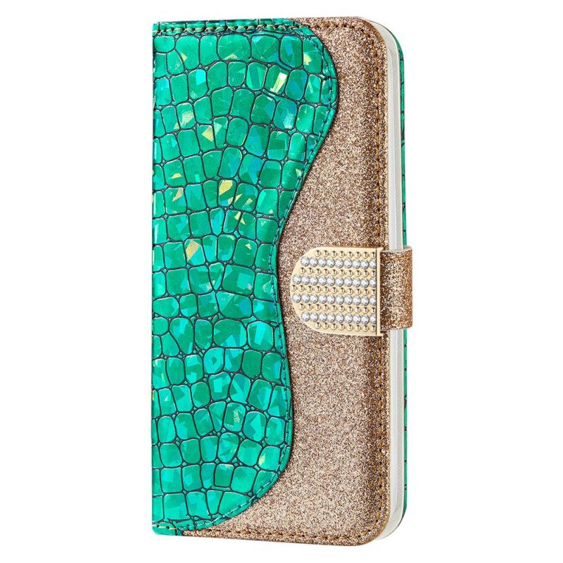 Κάλυμμα Samsung Galaxy S22 Plus 5G Croco Diamonds