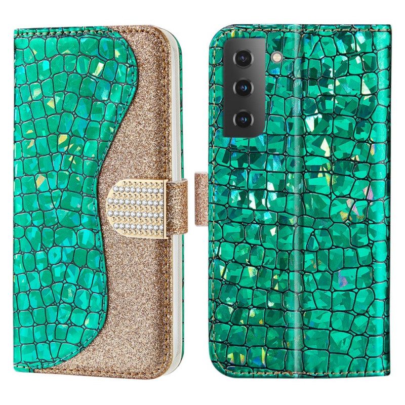 Κάλυμμα Samsung Galaxy S22 Plus 5G Croco Diamonds