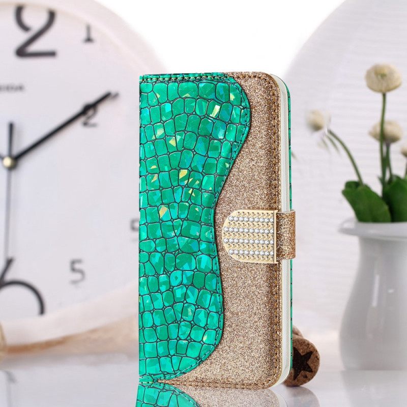 Κάλυμμα Samsung Galaxy S22 Plus 5G Croco Diamonds