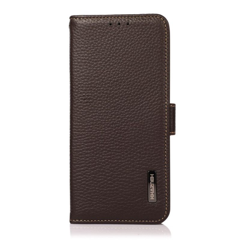 Κάλυμμα Samsung Galaxy S22 Plus 5G Litchi Leather Khazneh Rfid