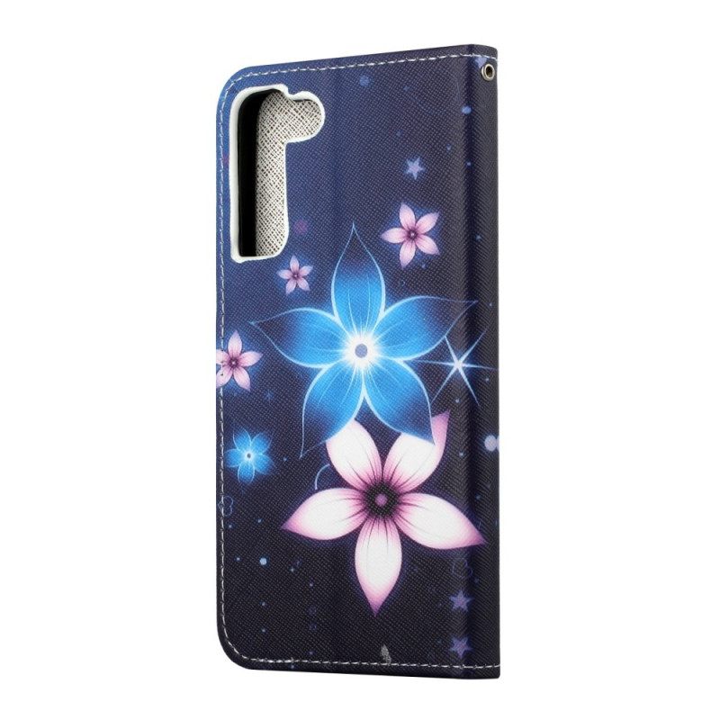 Κάλυμμα Samsung Galaxy S22 Plus 5G με κορδονι Lunar Strap Flowers