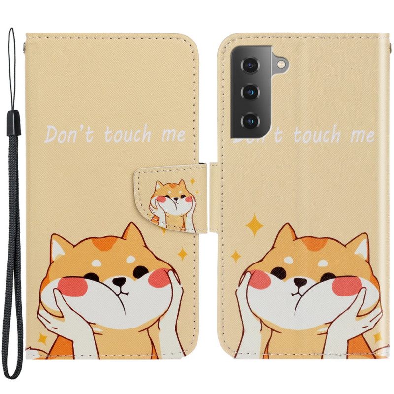 Κάλυμμα Samsung Galaxy S22 Plus 5G με κορδονι Μην Με Αγγίζεις Strappy Cat