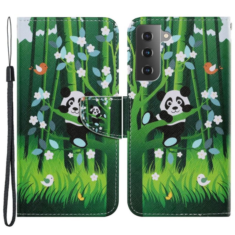 Θήκη Flip Samsung Galaxy S22 Plus 5G Panda Walk