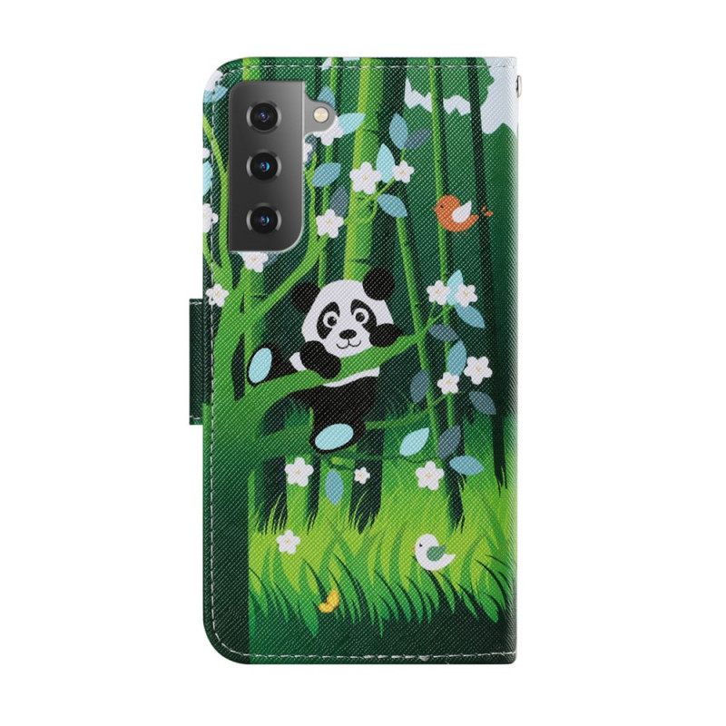 Θήκη Flip Samsung Galaxy S22 Plus 5G Panda Walk