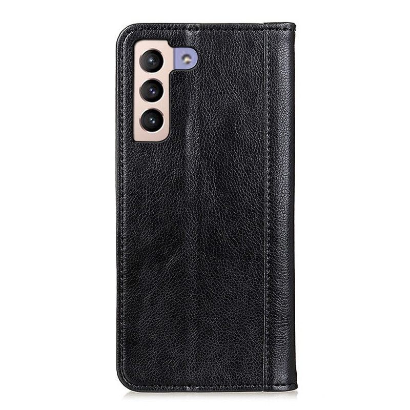 θηκη κινητου Samsung Galaxy S22 Plus 5G Θήκη Flip Elegance Split Leather Litchi