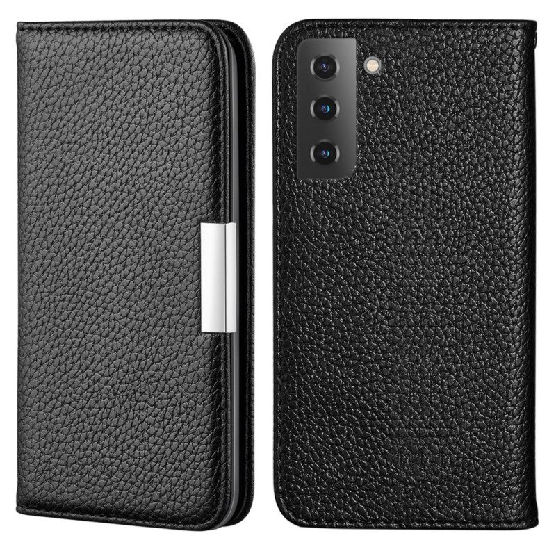 θηκη κινητου Samsung Galaxy S22 Plus 5G Θήκη Flip Litchi Ultra Chic Faux Leather