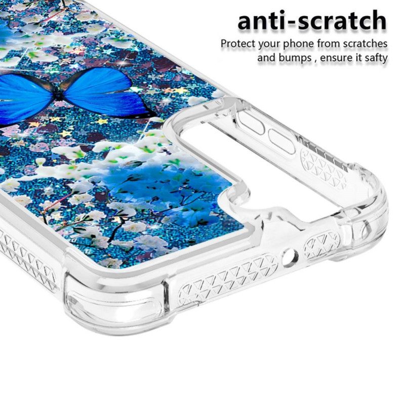 Θήκη Samsung Galaxy S22 Plus 5G Glitter Blue Butterflies