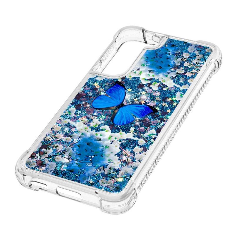 Θήκη Samsung Galaxy S22 Plus 5G Glitter Blue Butterflies