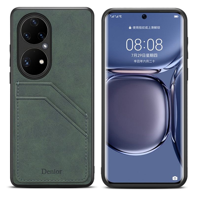 Θήκη Huawei P50 Pro Κάτοχος Κάρτας Διπλής Υποδοχής Denior