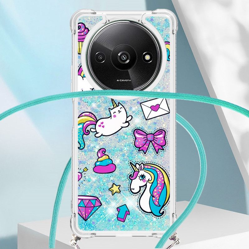 Κάλυμμα Poco C61 Unicorn Glitter