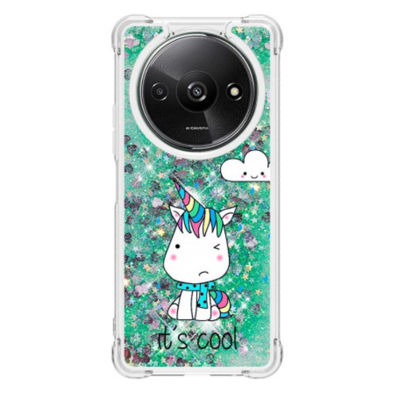 Κάλυμμα Poco C61 Unicorn Glitter Σιλικόνης