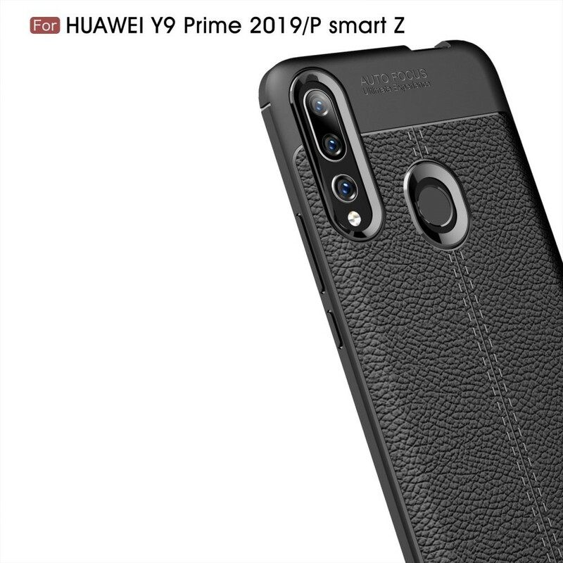 θηκη κινητου Huawei P Smart Z / Honor 9X Δερμάτινο Εφέ Litchi Double Line