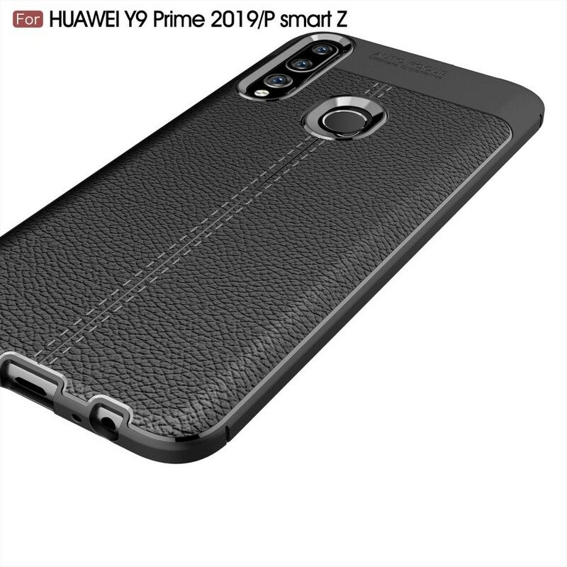 θηκη κινητου Huawei P Smart Z / Honor 9X Δερμάτινο Εφέ Litchi Double Line