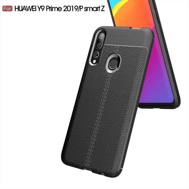 θηκη κινητου Huawei P Smart Z / Honor 9X Δερμάτινο Εφέ Litchi Double Line