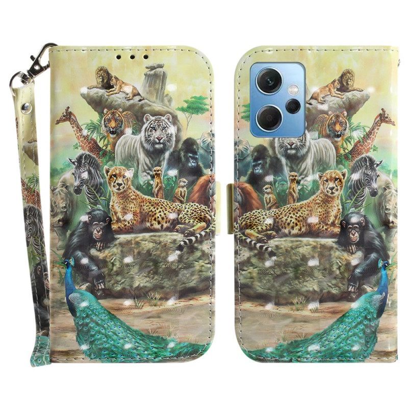 Κάλυμμα Xiaomi Redmi Note 12 4G με κορδονι Thong Safari Animals