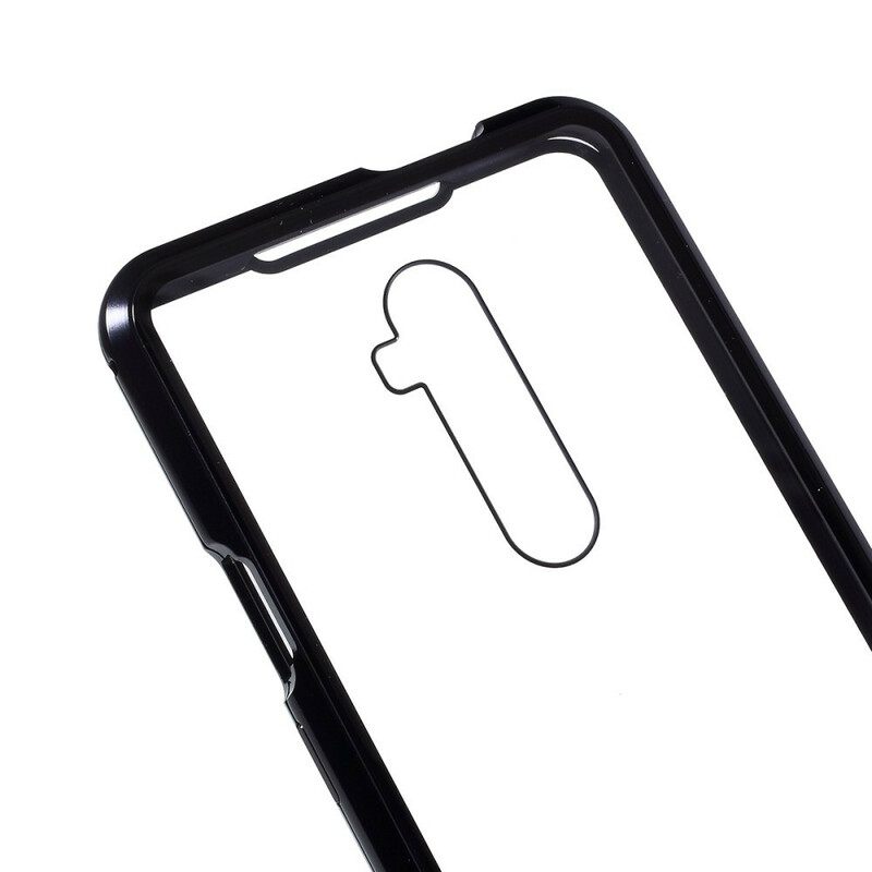 Θήκη OnePlus 7T Pro Μεταλλικές Άκρες Και Σκληρυμένο Γυαλί