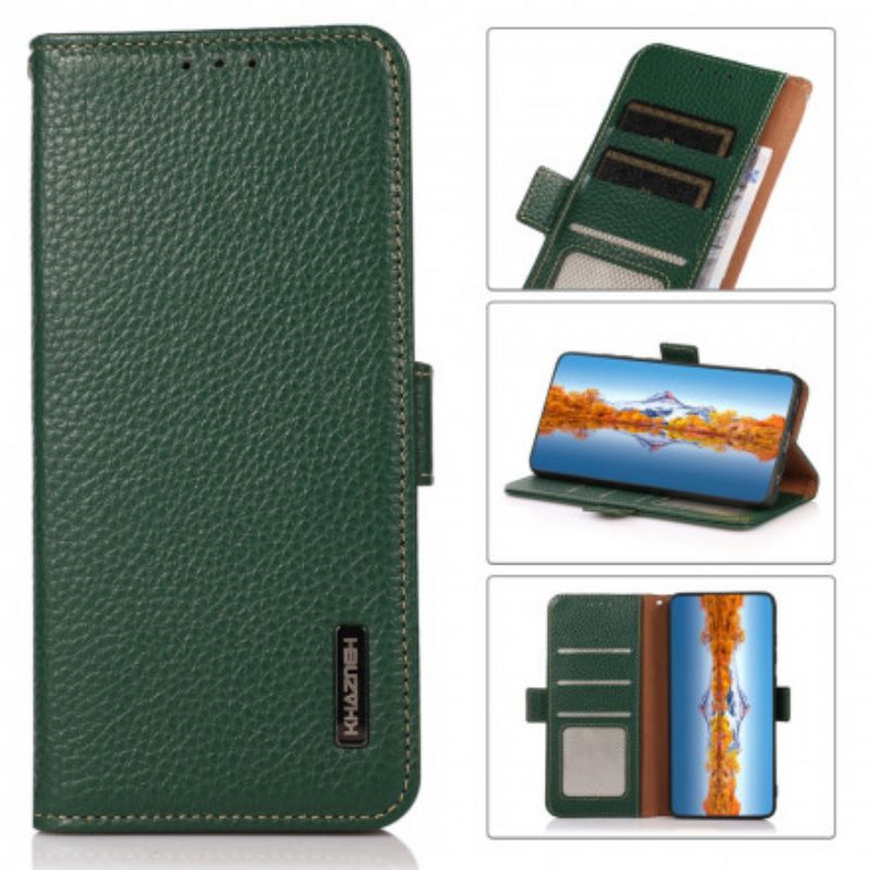 Κάλυμμα Sony Xperia 1 III Litchi Leather Khazneh Rfid