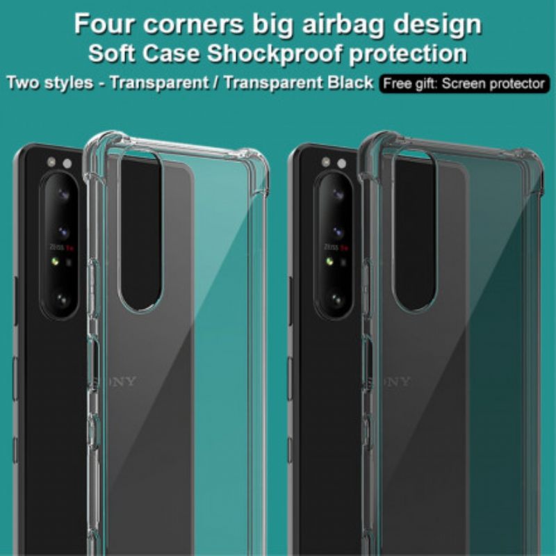 Θήκη Sony Xperia 1 III Διαφανές Με Ταινία Οθόνης Ιμακ