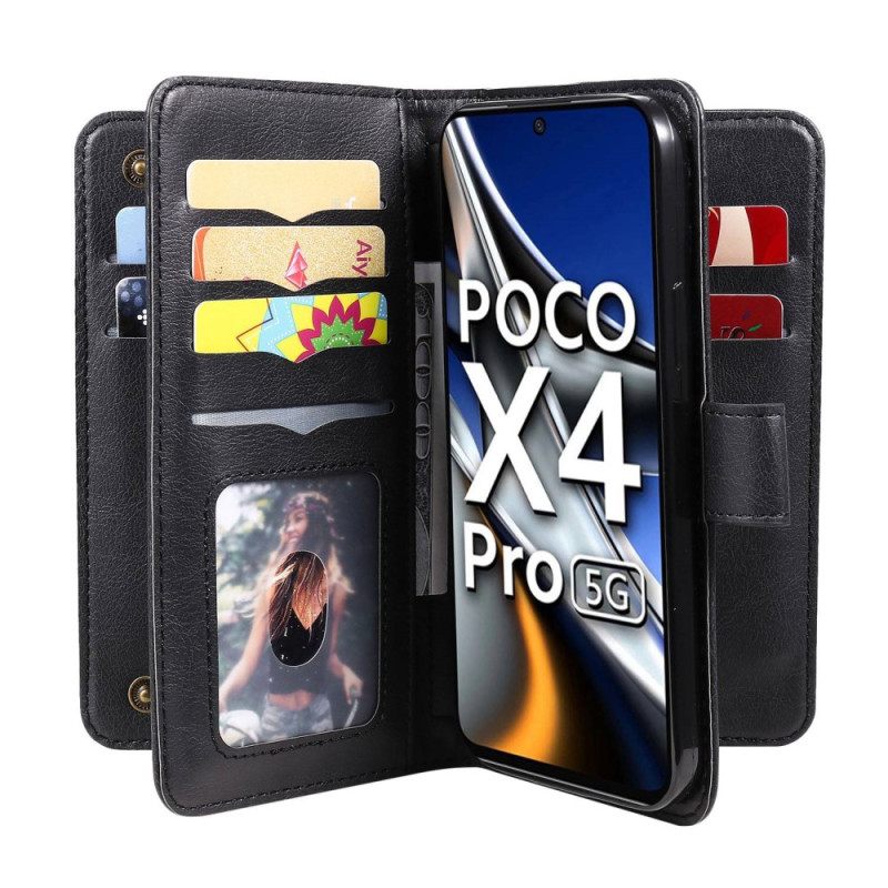 δερματινη θηκη Poco X4 Pro 5G 10 Κάτοχος Κάρτας