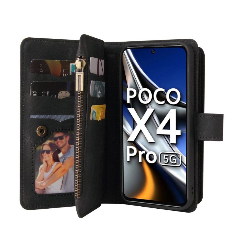 δερματινη θηκη Poco X4 Pro 5G Βελτιστοποιημένοι Κάτοχοι Καρτών Πολλαπλών Λειτουργιών