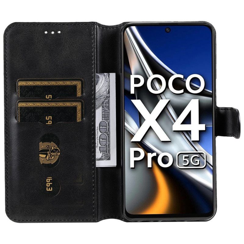 δερματινη θηκη Poco X4 Pro 5G Κλασικό Δερμάτινο Εφέ