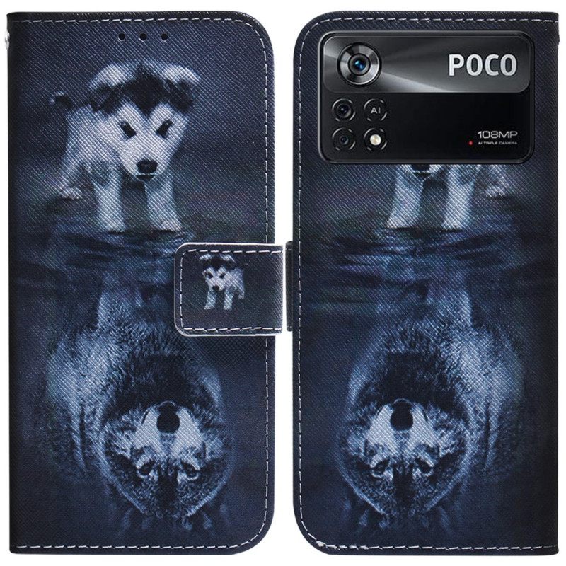 δερματινη θηκη Poco X4 Pro 5G Puppy Dream