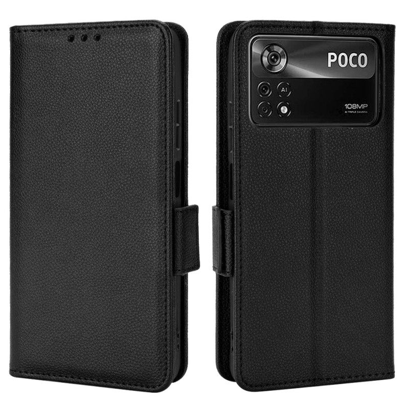 Κάλυμμα Poco X4 Pro 5G Litchi Ultra Fine Faux Leather