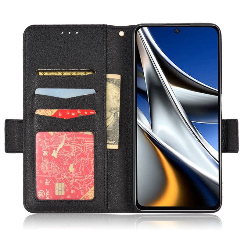 Κάλυμμα Poco X4 Pro 5G Litchi Ultra Fine Faux Leather