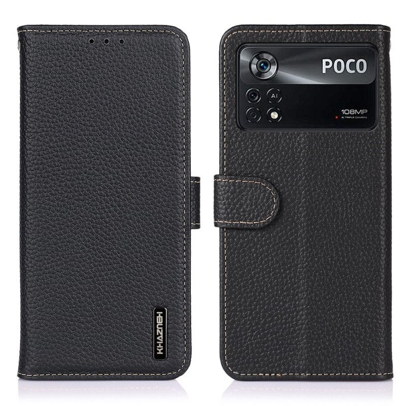 Κάλυμμα Poco X4 Pro 5G Lychee Leather Khazneh