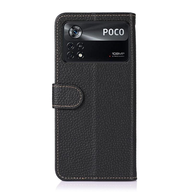 Κάλυμμα Poco X4 Pro 5G Lychee Leather Khazneh