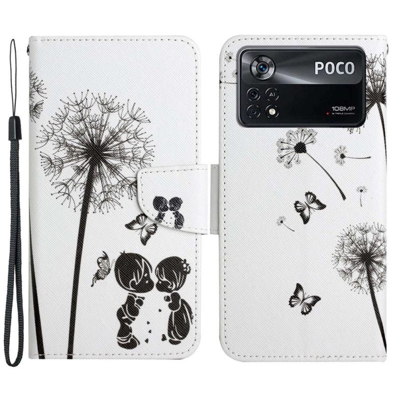 Κάλυμμα Poco X4 Pro 5G με κορδονι Dandelions Love With Strap