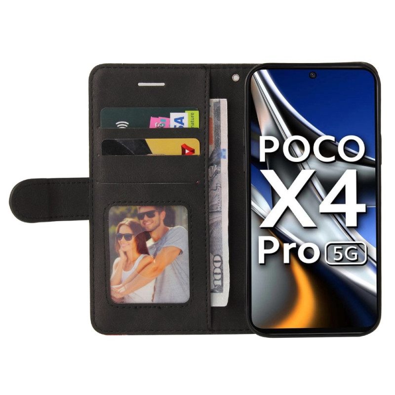 Κάλυμμα Poco X4 Pro 5G με κορδονι Δίχρωμο Με Λουράκι