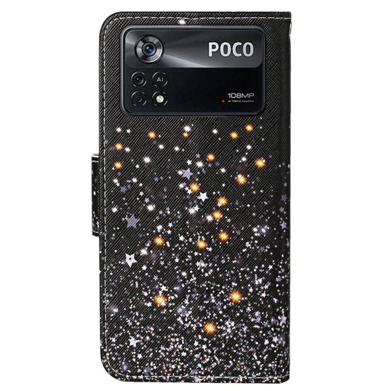 Κάλυμμα Poco X4 Pro 5G με κορδονι Λουράκι Εφέ Glitter