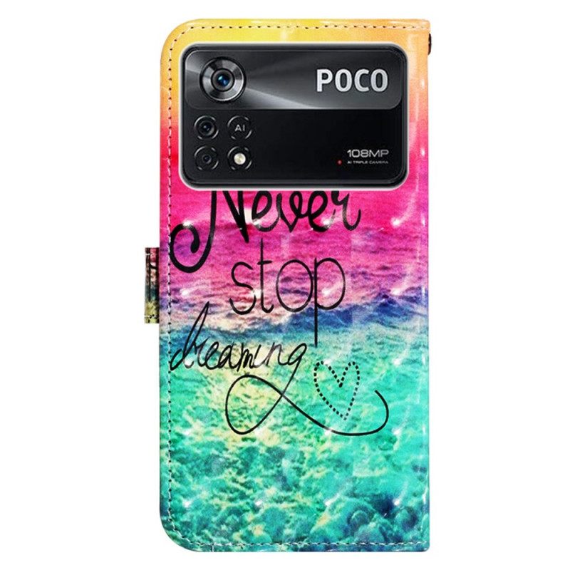 Κάλυμμα Poco X4 Pro 5G με κορδονι Μην Σταματάς Ποτέ Το Dreaming Strappy