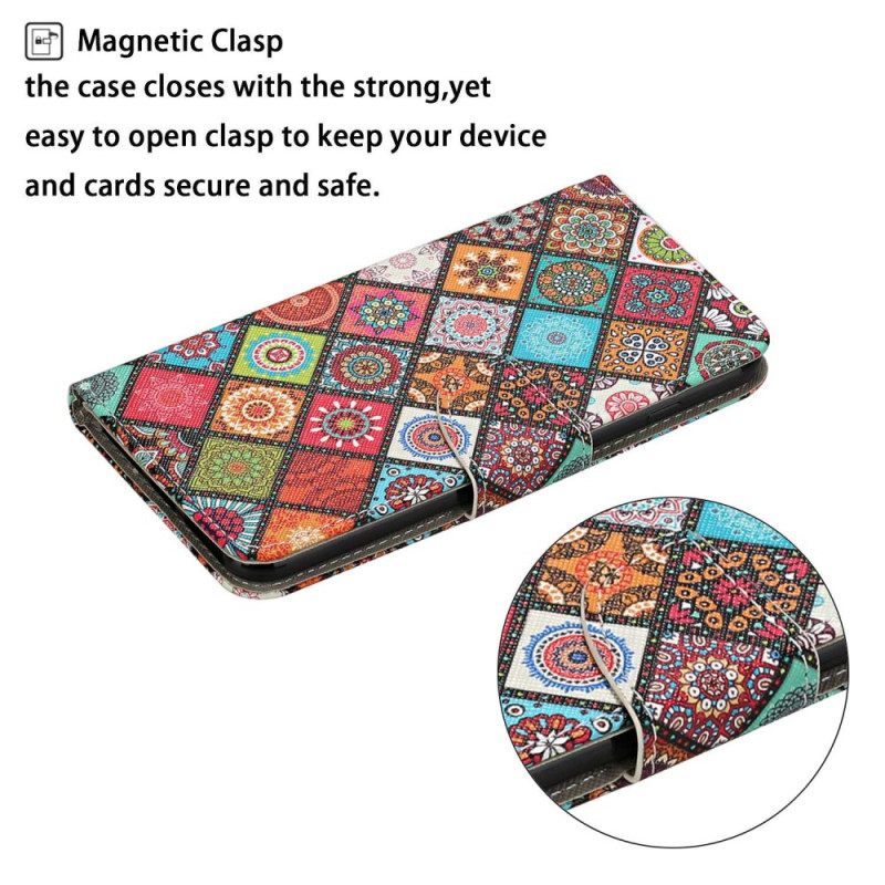 Κάλυμμα Poco X4 Pro 5G με κορδονι Strappy Patchwork