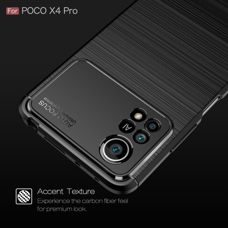 θηκη κινητου Poco X4 Pro 5G Βουρτσισμένη Ίνα Άνθρακα