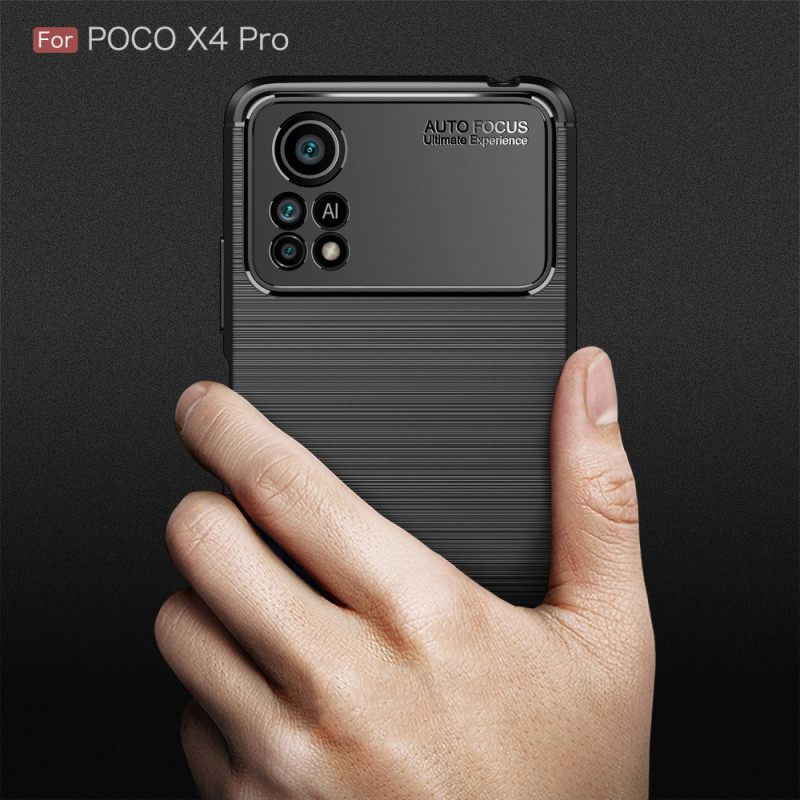 θηκη κινητου Poco X4 Pro 5G Βουρτσισμένη Ίνα Άνθρακα