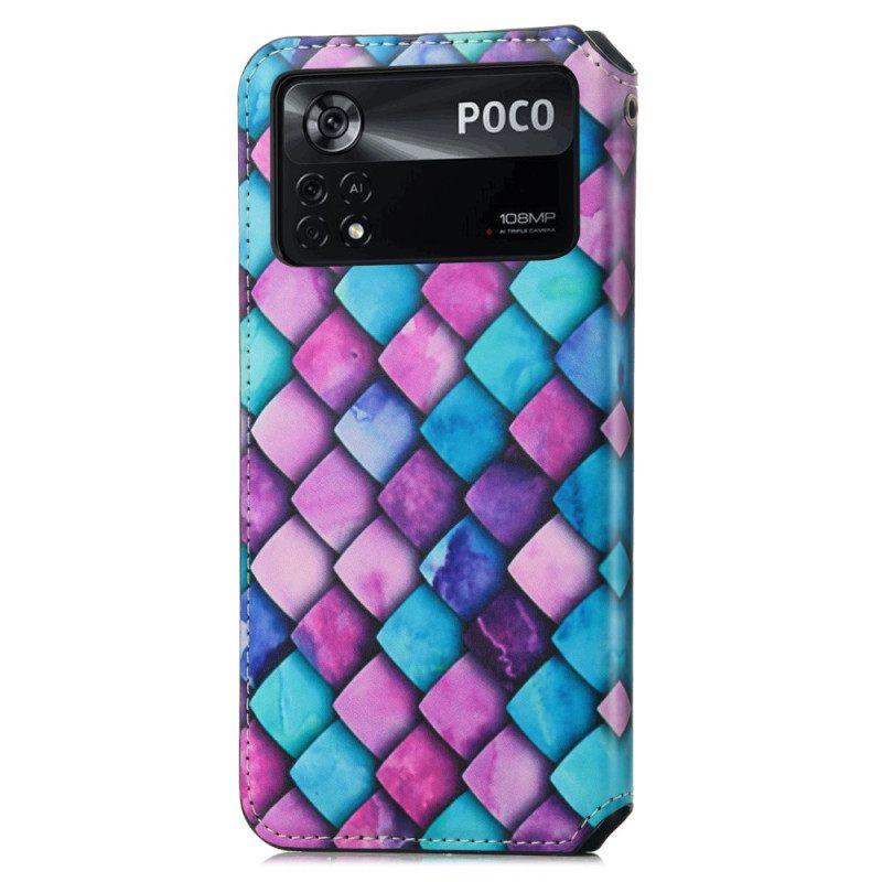 θηκη κινητου Poco X4 Pro 5G Θήκη Flip Σχεδιασμός Caseneo Rfid