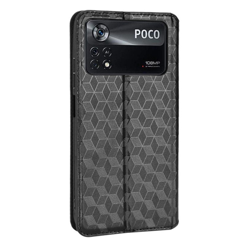 θηκη κινητου Poco X4 Pro 5G Θήκη Flip Υφή 3d